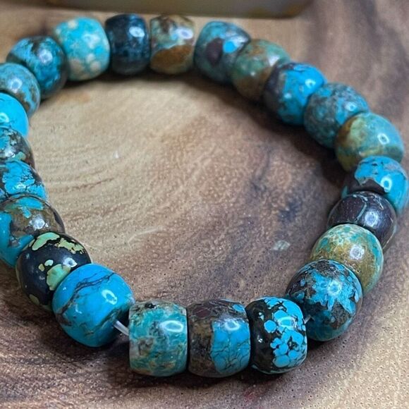 Turquoise beaded stretch bracelet ONE NEW reiki meditation crystal healing 9mm b - Picture 12 of 12